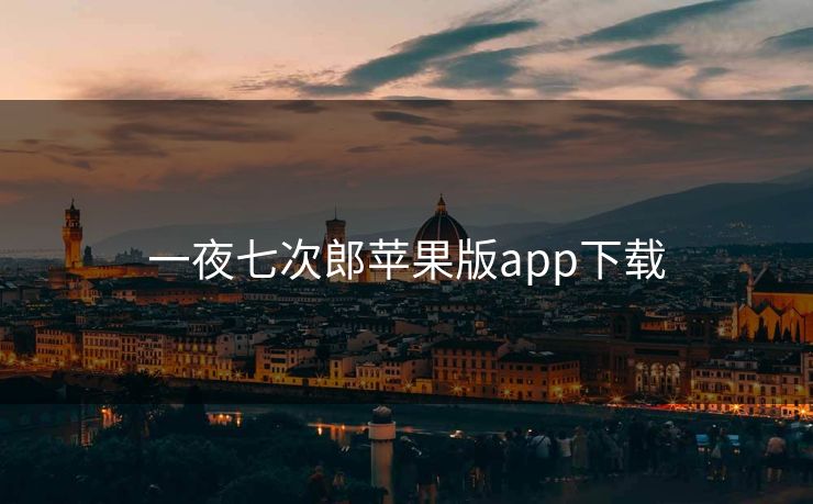 一夜七次郎苹果版app下载