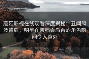 蘑菇影视在线观看深度揭秘：丑闻风波背后，明星在演唱会后台的角色瞬间令人意外