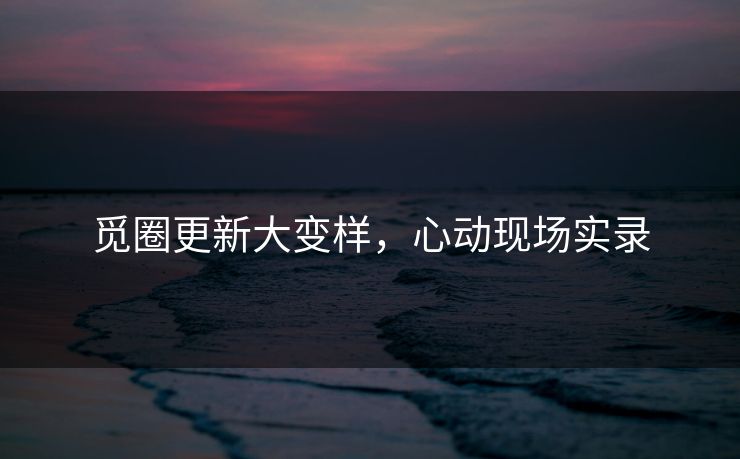 觅圈更新大变样，心动现场实录