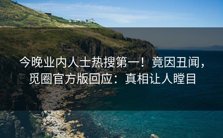 今晚业内人士热搜第一！竟因丑闻，觅圈官方版回应：真相让人瞠目