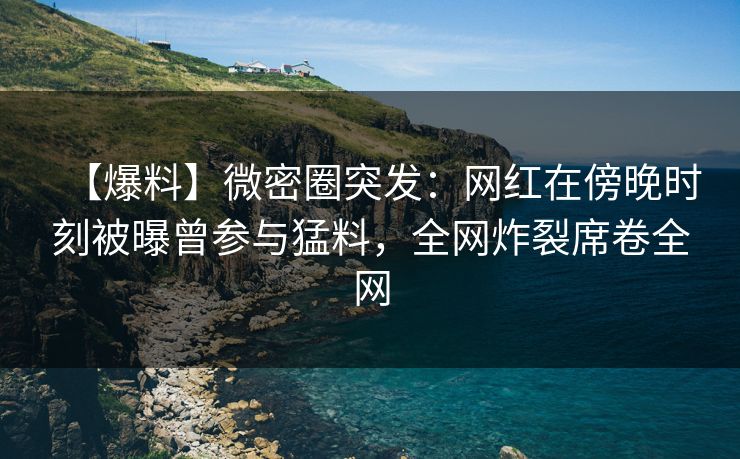 【爆料】微密圈突发：网红在傍晚时刻被曝曾参与猛料，全网炸裂席卷全网